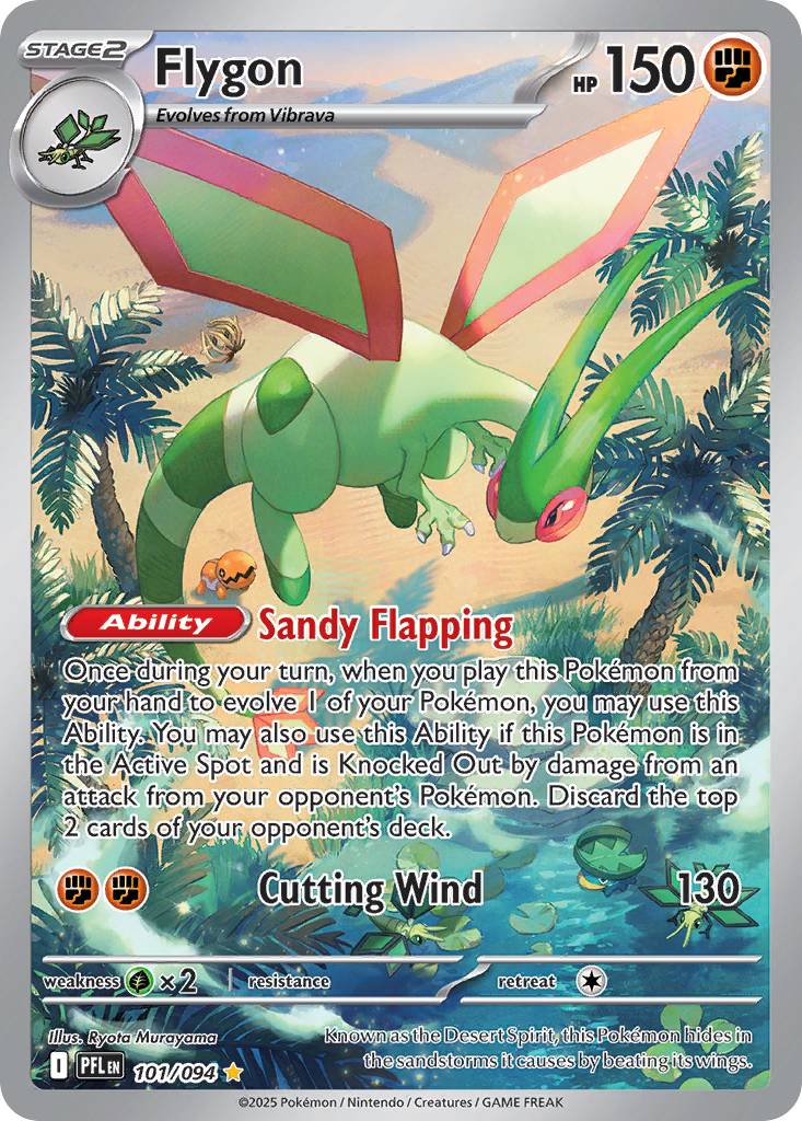Flygon 101/094 - Illustration Rare - Phantasmal Flames - Near Mint Pokemon Card