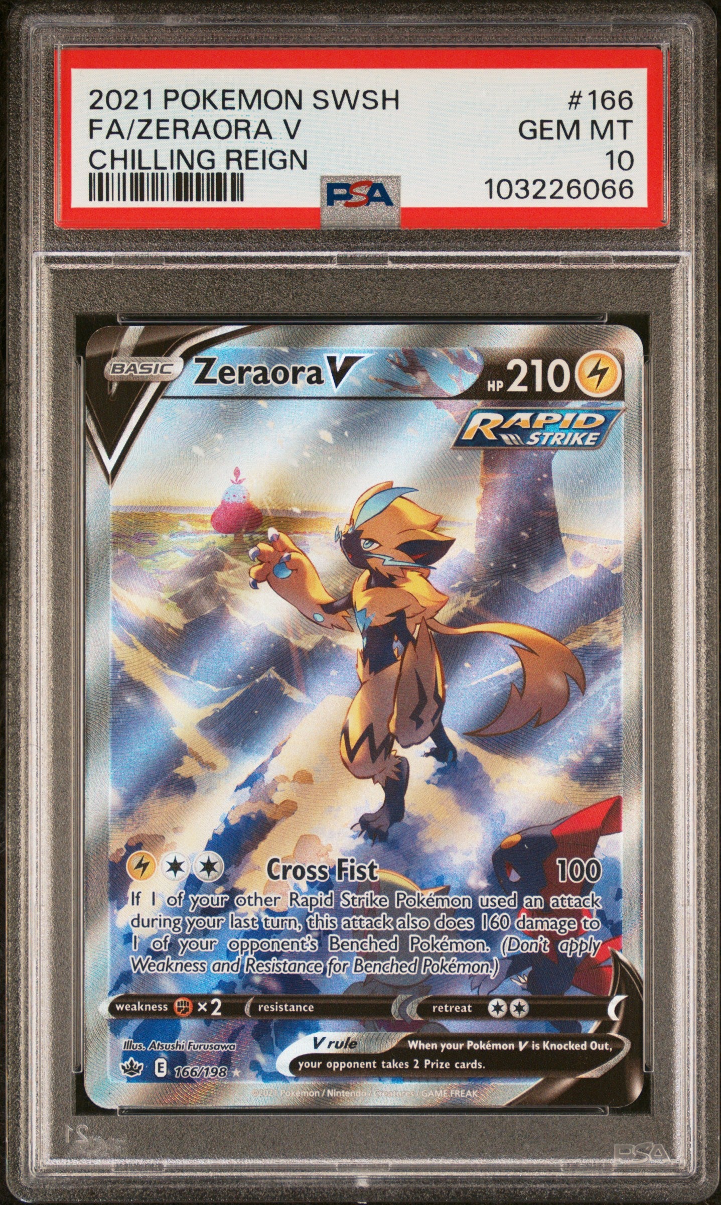 PSA 10 | Zeraora V | Chilling Reign – QollectorAU