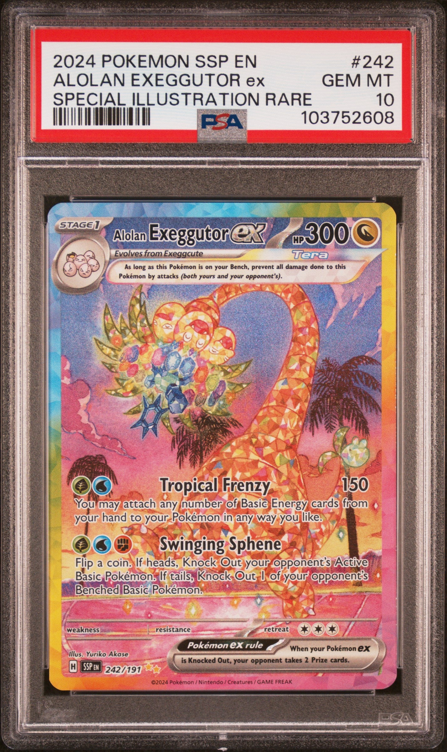 Alolan Exeggutor ex PSA 10 Front - Surging Sparks