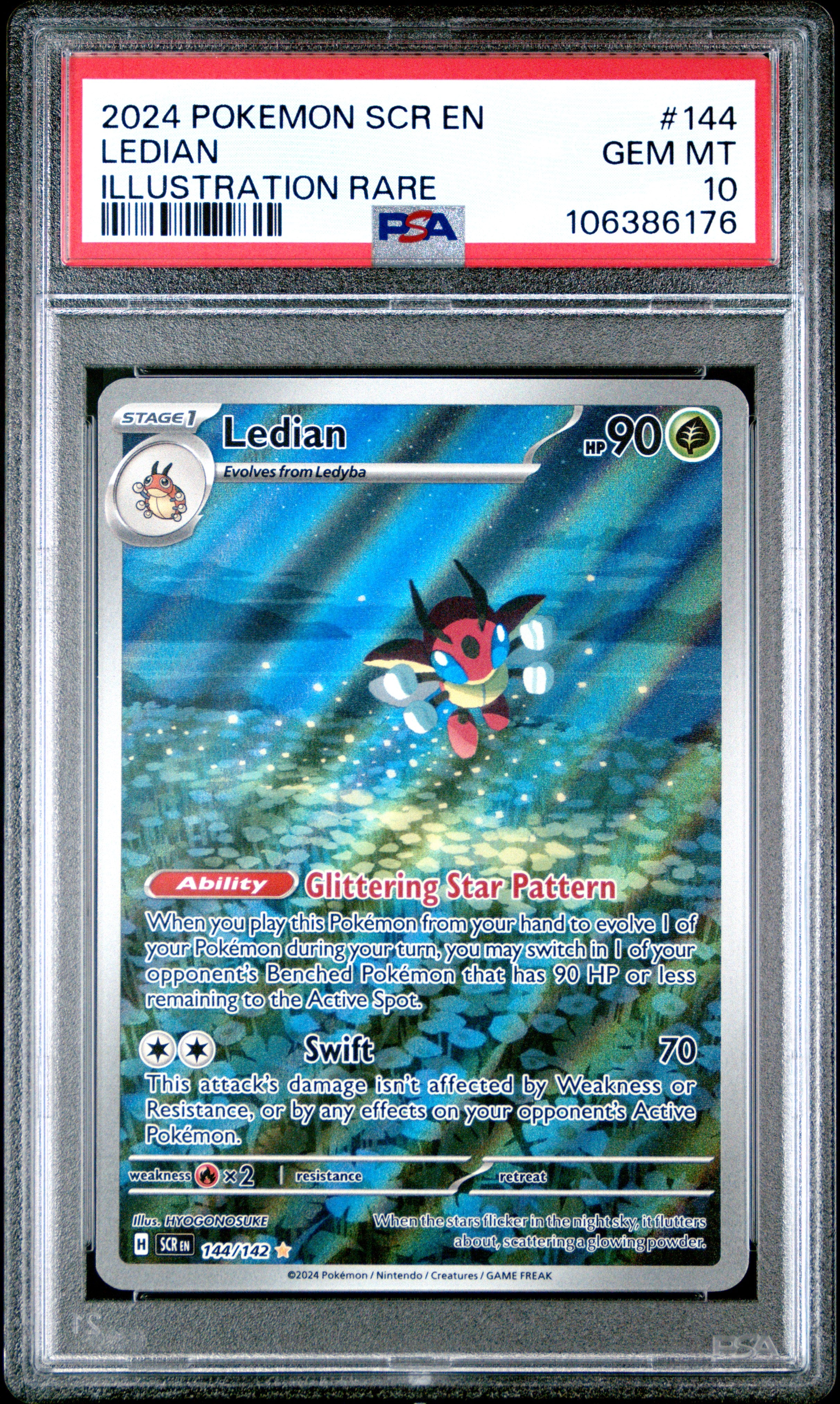 Ledian PSA 10 Front - Stellar Crown