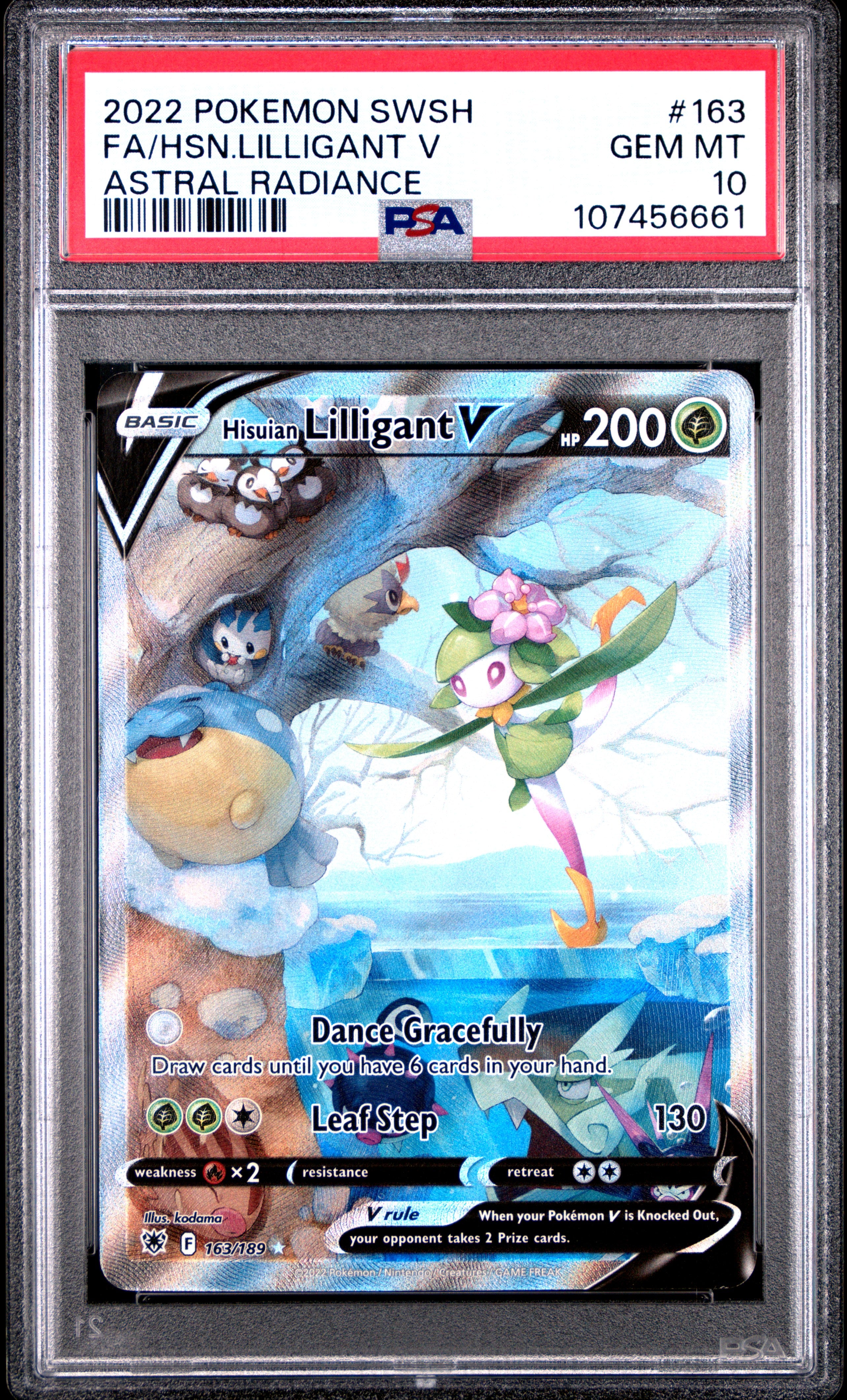 Hisuian Lilligant V PSA 10 - Astral Radiance - Cert 107456661 Front