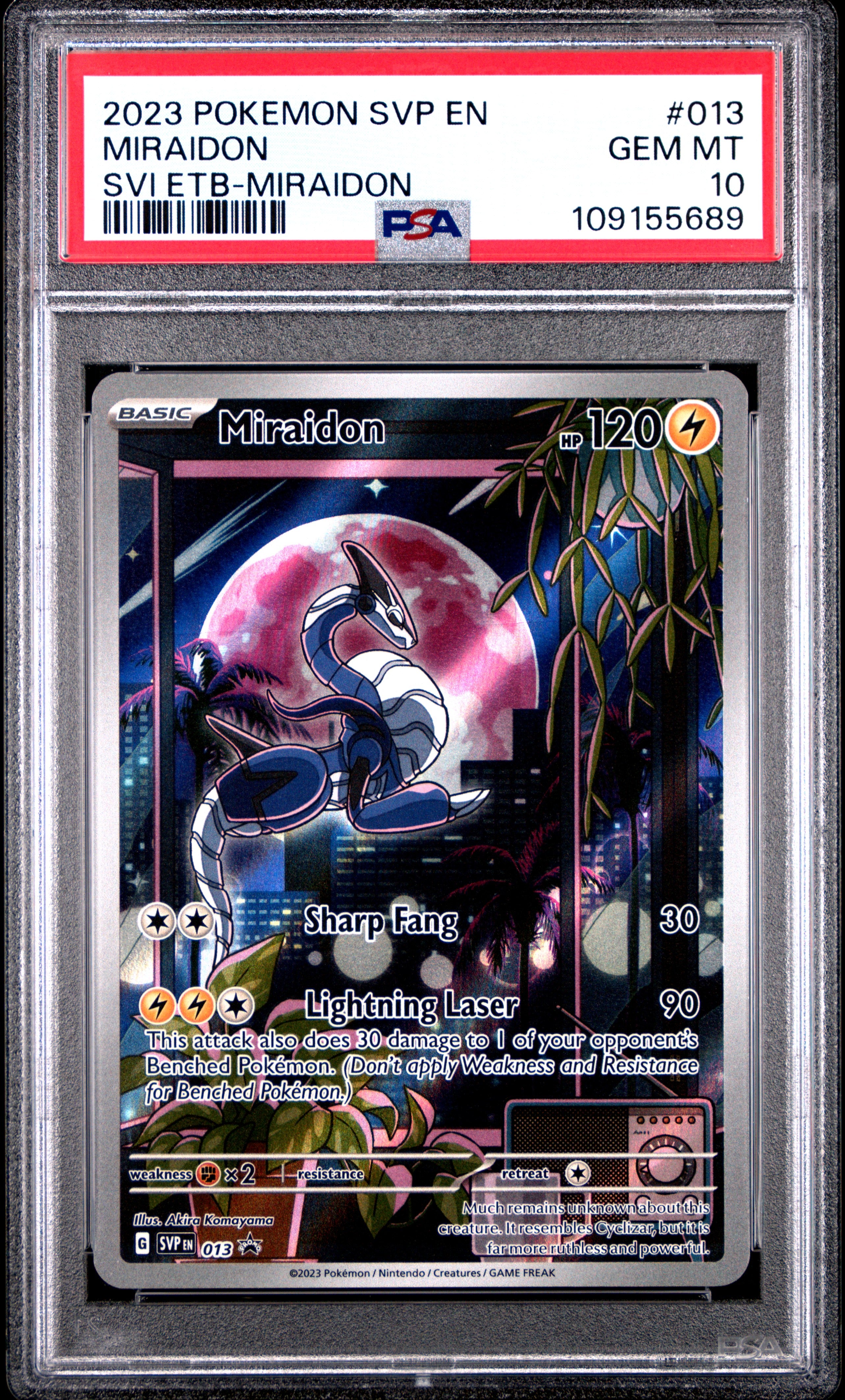 Miraidon PSA 10 - SV Black Star Promo - Cert 109155689 Front