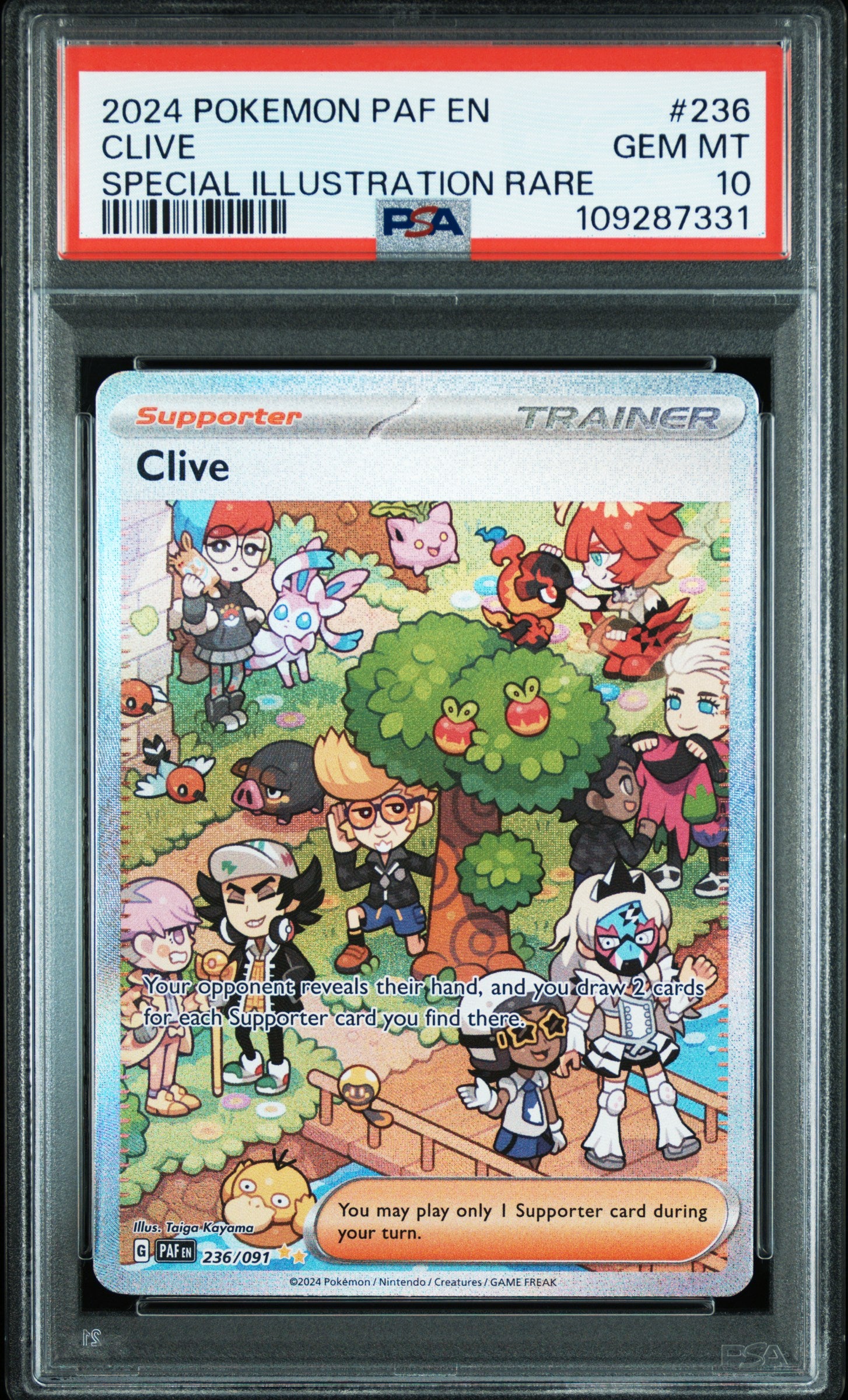Clive PSA 10 Front - Paldean Fates