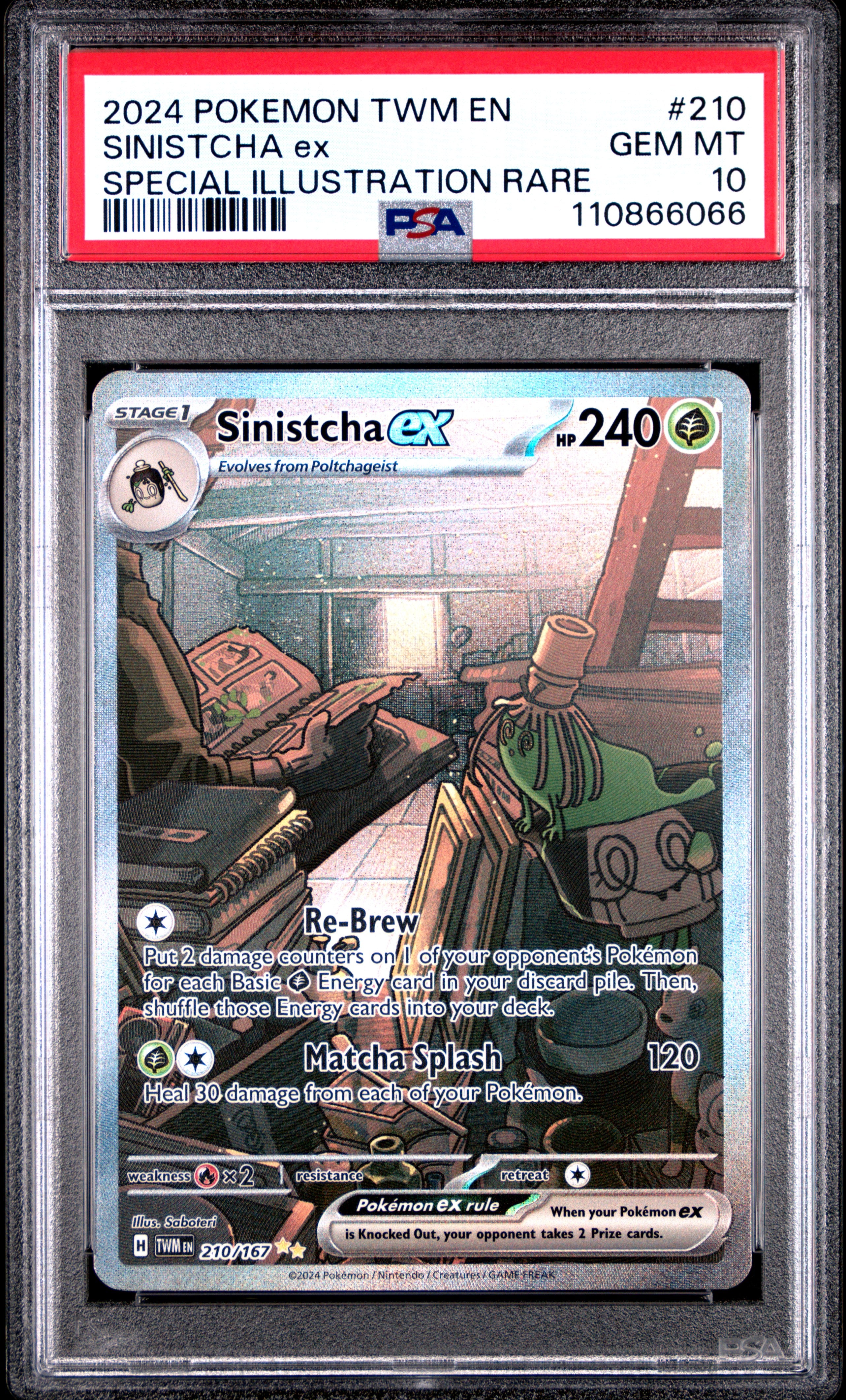 Sinistcha ex PSA 10 Front - Twilight Masquerade