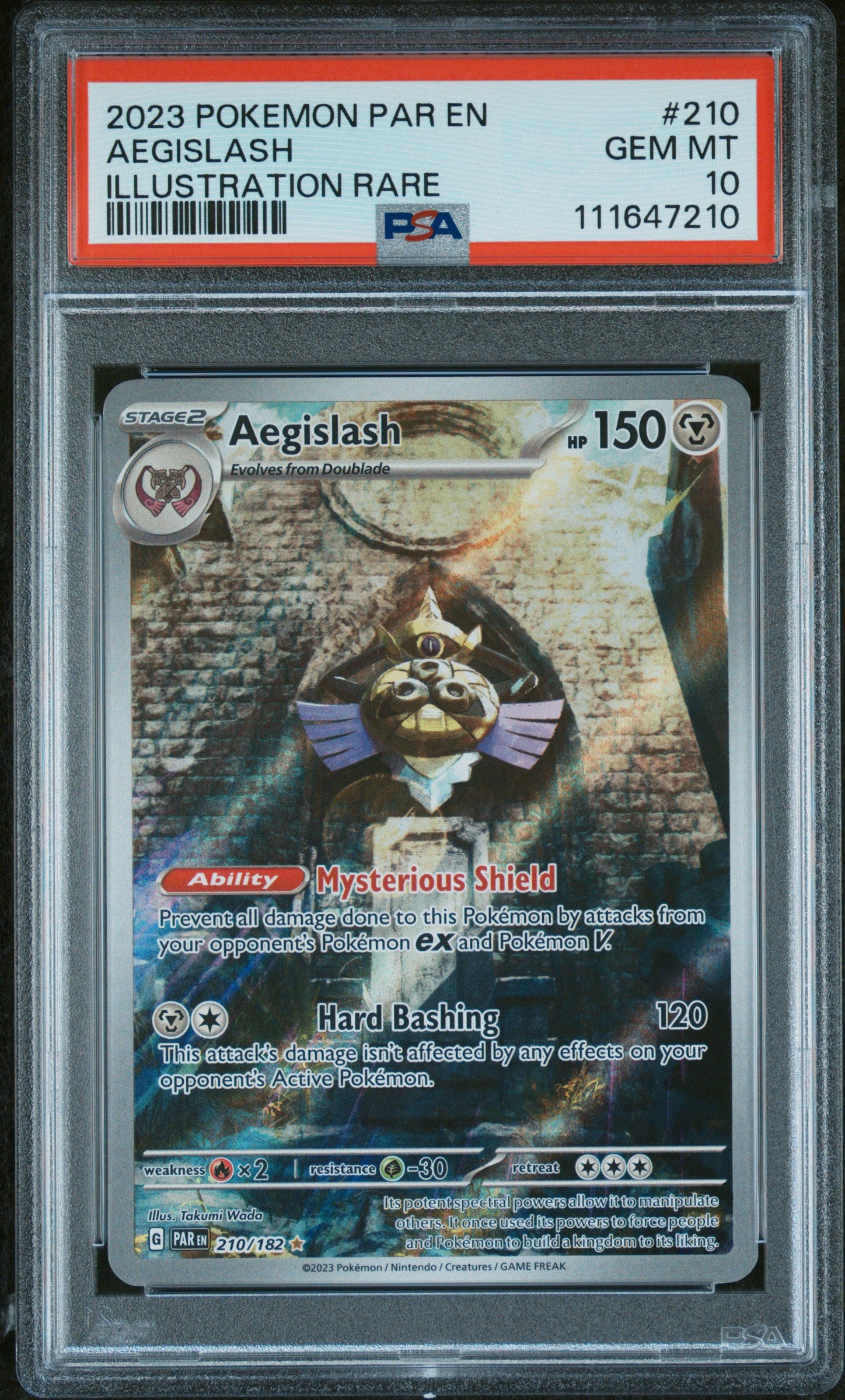 Aegislash PSA 10 Front - Paradox Rift