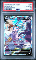 Mew V PSA 10 - Fusion Strike - Cert 115146127 Front
