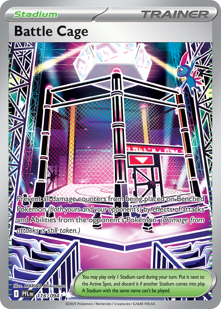 Battle Cage 116/094 - Full Art - Phantasmal Flames - Near Mint Pokemon Card