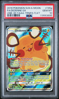 Dedenne GX PSA 10 - Unbroken Bonds - Cert 119563695 Front