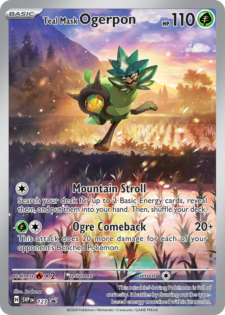 Teal Mask Ogerpon SVP123 - Pokemon Promo - Near Mint Pokemon Card