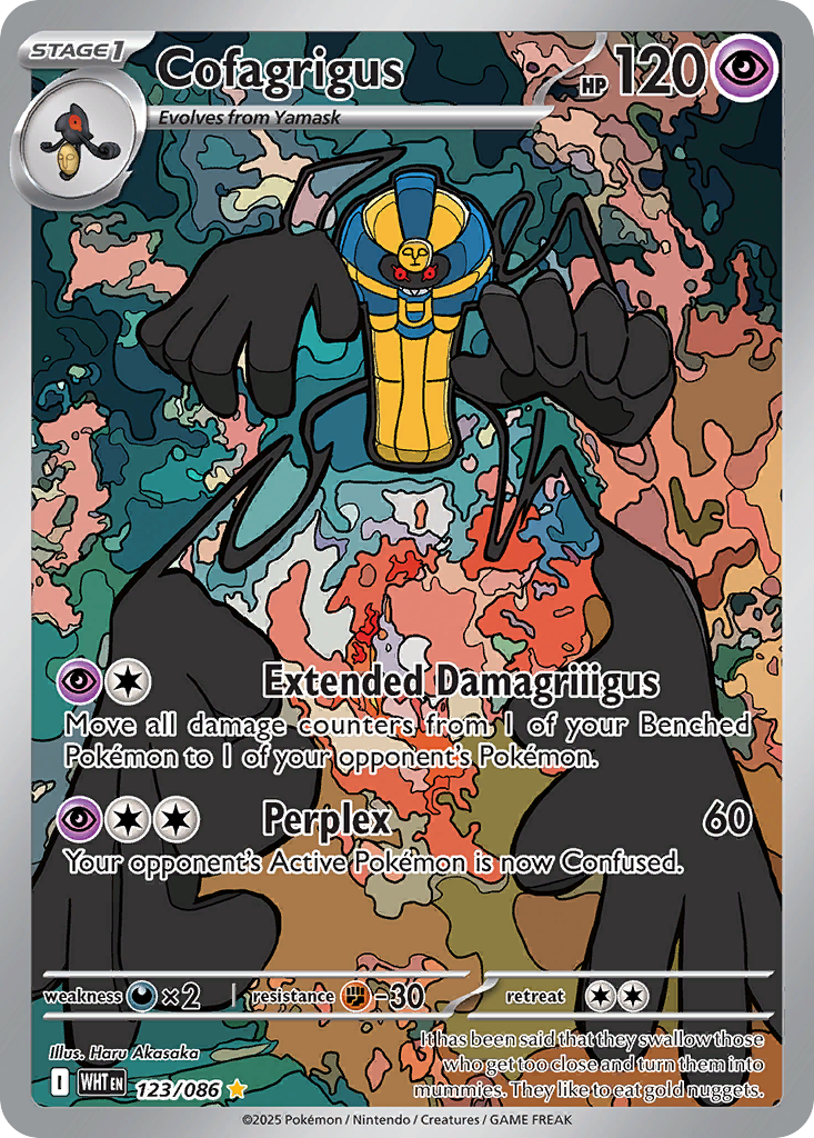 Cofagrigus 123/086 WHT - Illustration Rare - White Flare - Near Mint Pokemon Card