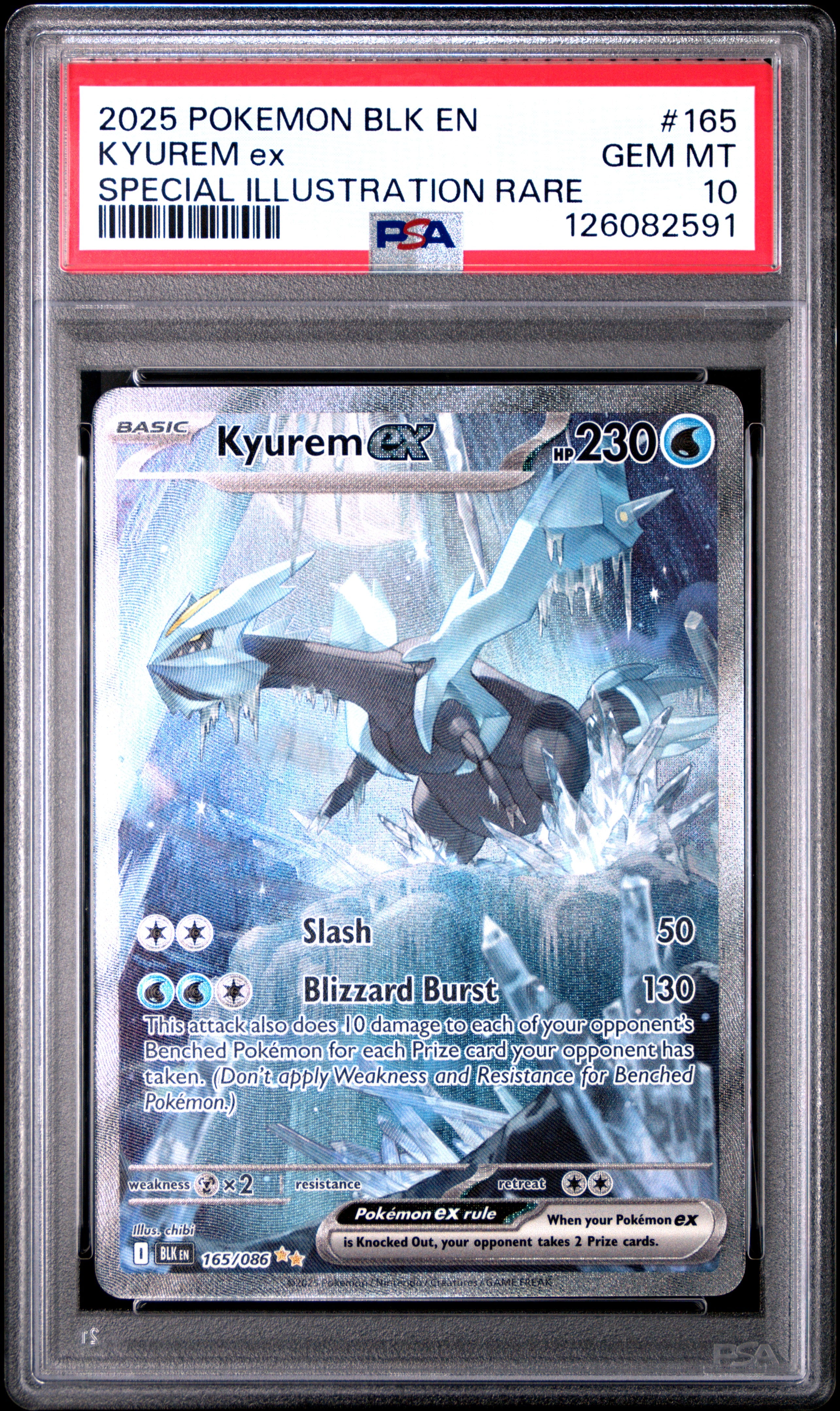 Kyurem ex PSA 10 Front - Black Bolt