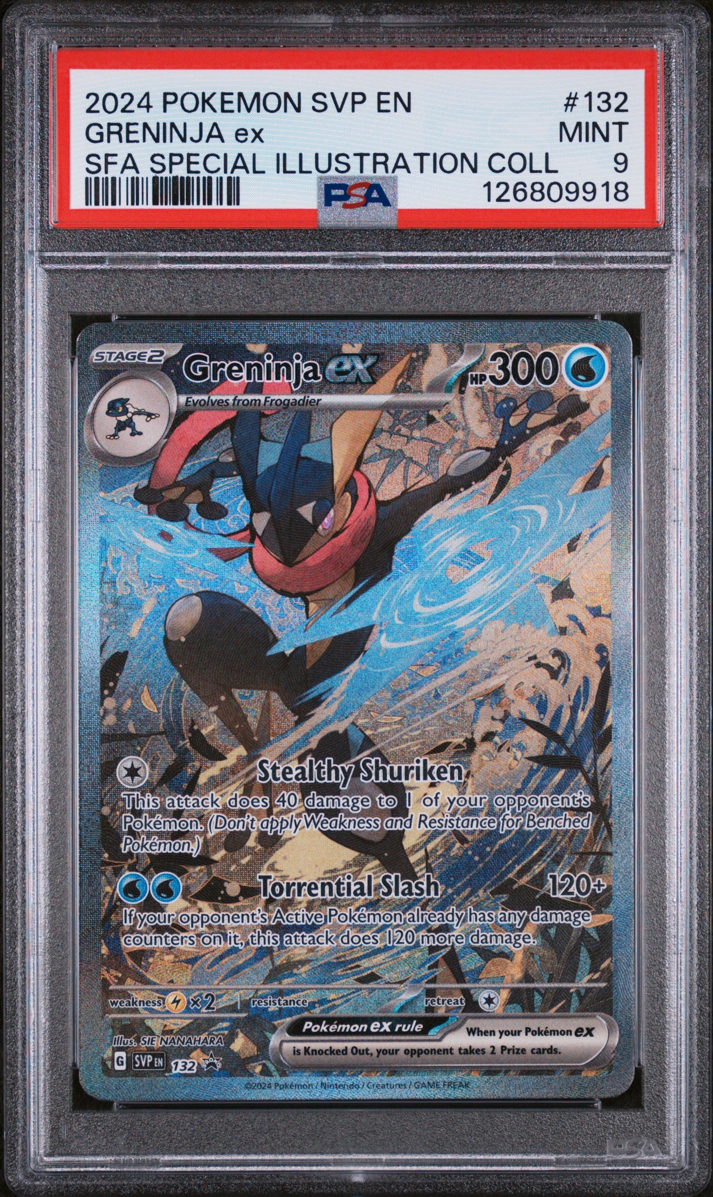Greninja Ex PSA 9 Front - Sv Black Star Promo