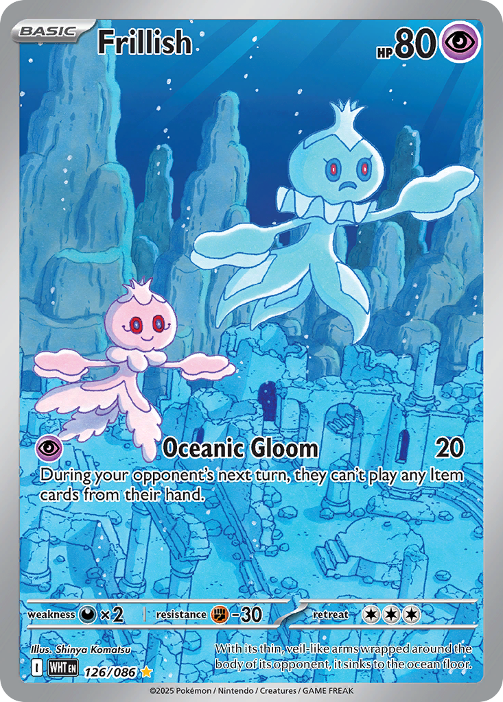 Frillish 126/086 WHT - Illustration Rare - White Flare - Near Mint Pokemon Card