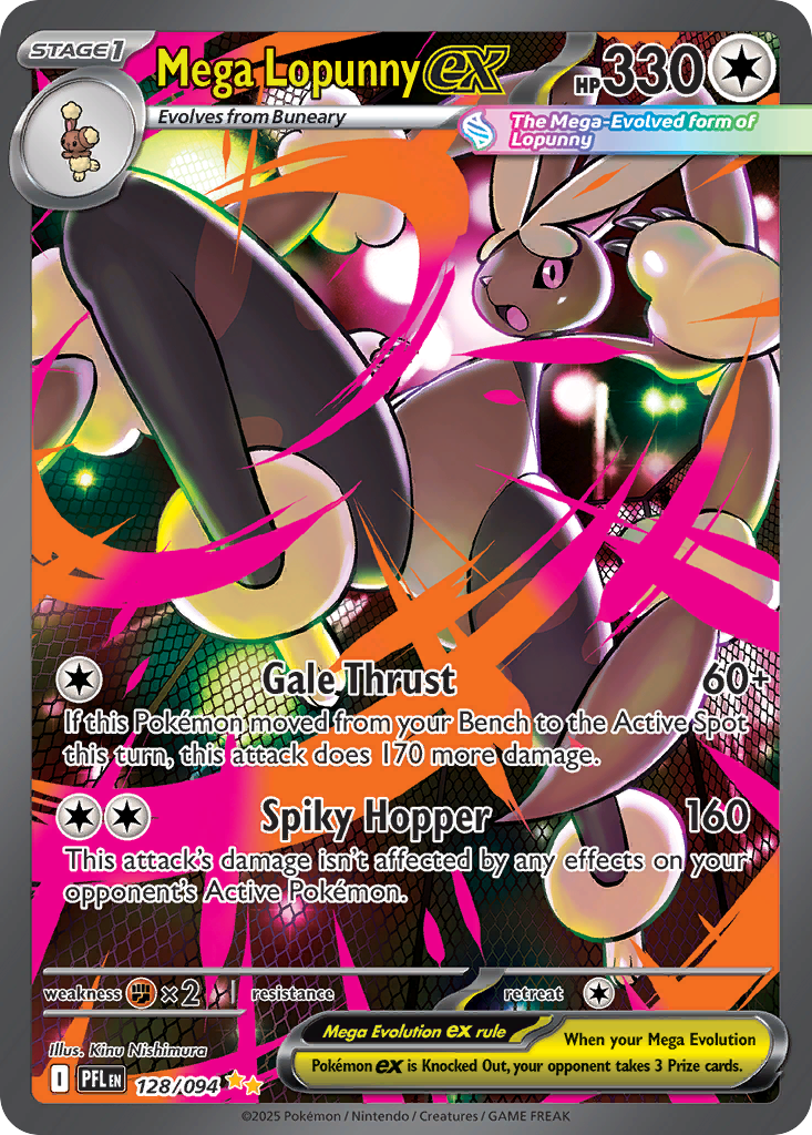 Mega Lopunny ex 128/094 - Special Illustration Rare - Phantasmal Flames - Near Mint Pokemon Card