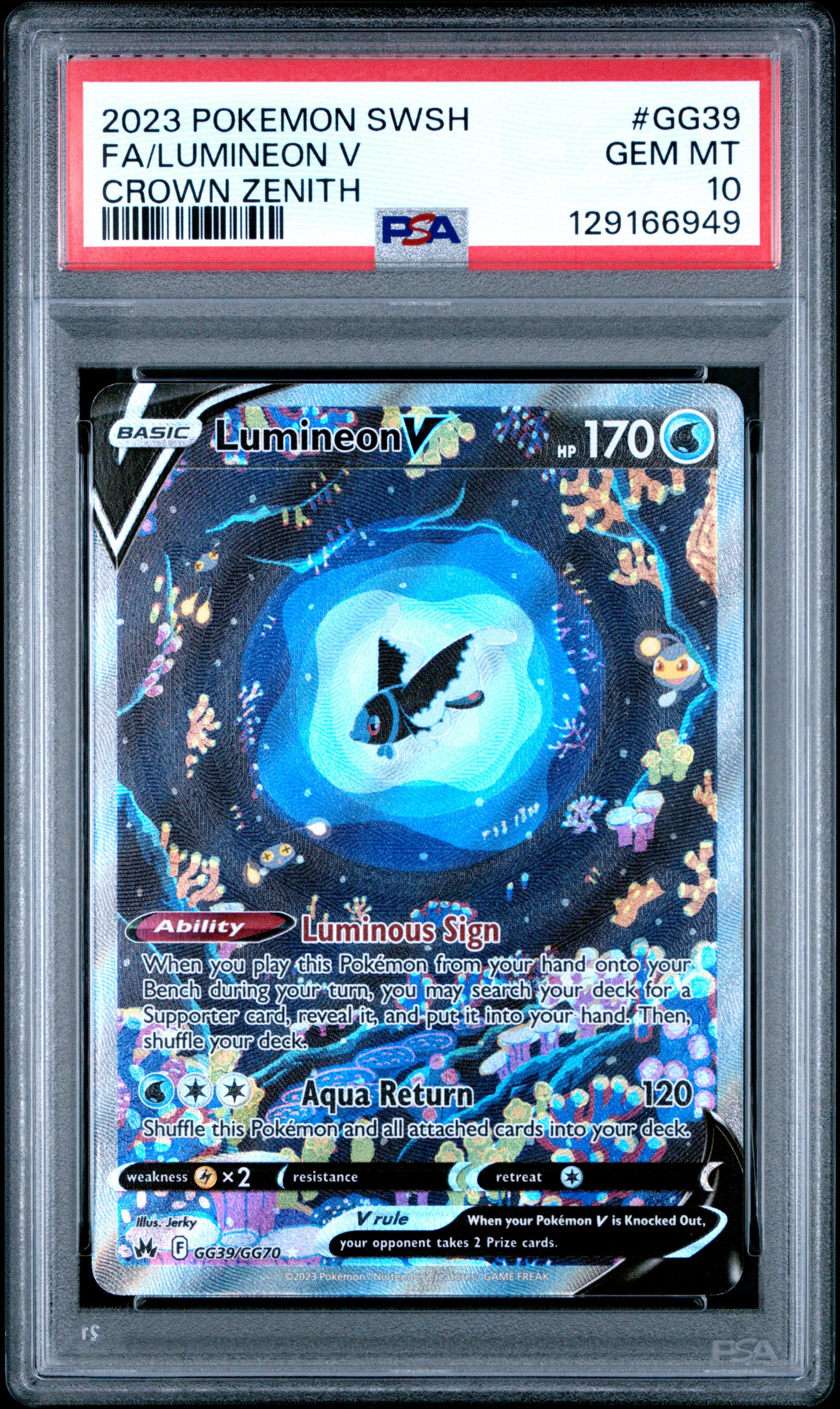 Lumineon PSA 10 Front - Crown Zenith