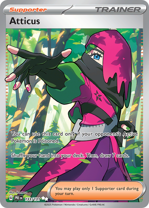 Atticus 133/131 - Full Art - Prismatic Evolutions - Near Mint Pokemon Card