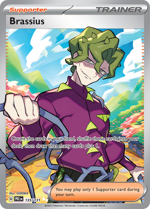 Brassius 135/131 - Full Art - Prismatic Evolutions - Near Mint Pokemon Card