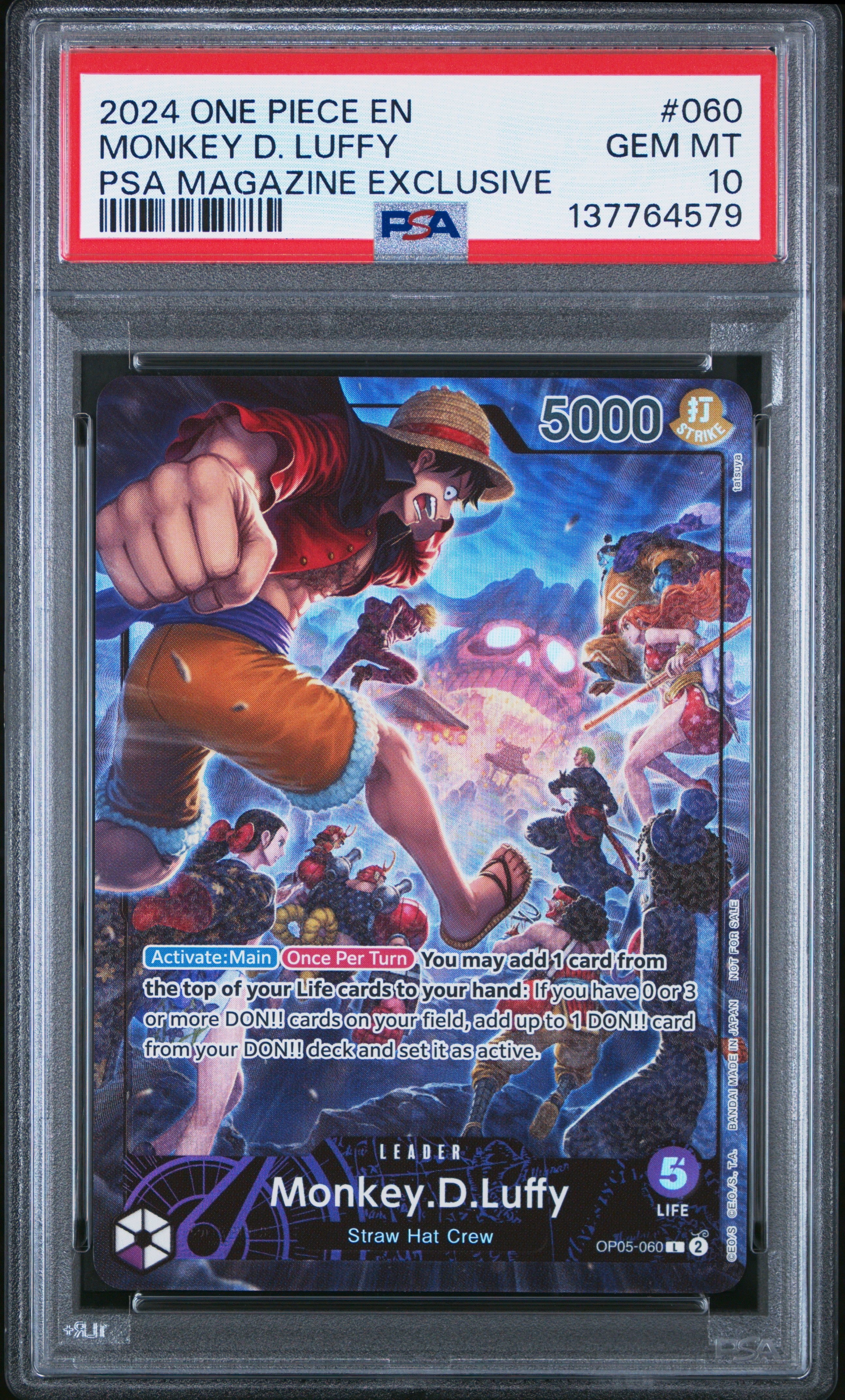 Monkey D Luffy PSA 10 Front - Promos