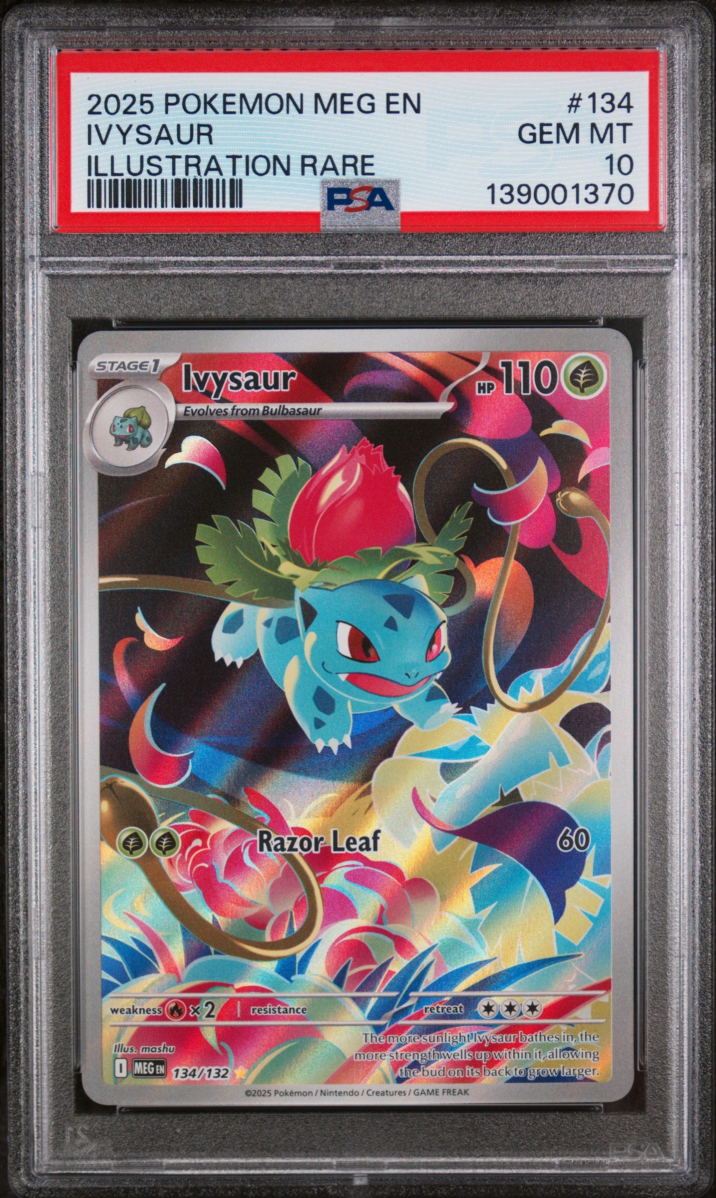 Ivysaur PSA 10 Front - Mega Evolution