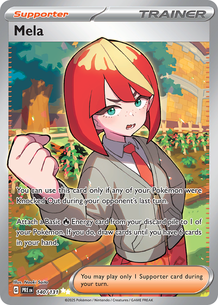 Mela 140/131 - Full Art - Prismatic Evolutions - Near Mint Pokemon Card