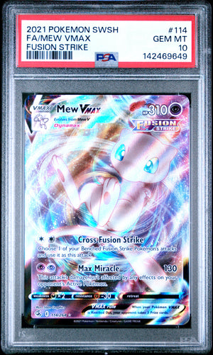 Mew VMAX PSA 10 Front - Fusion Strike