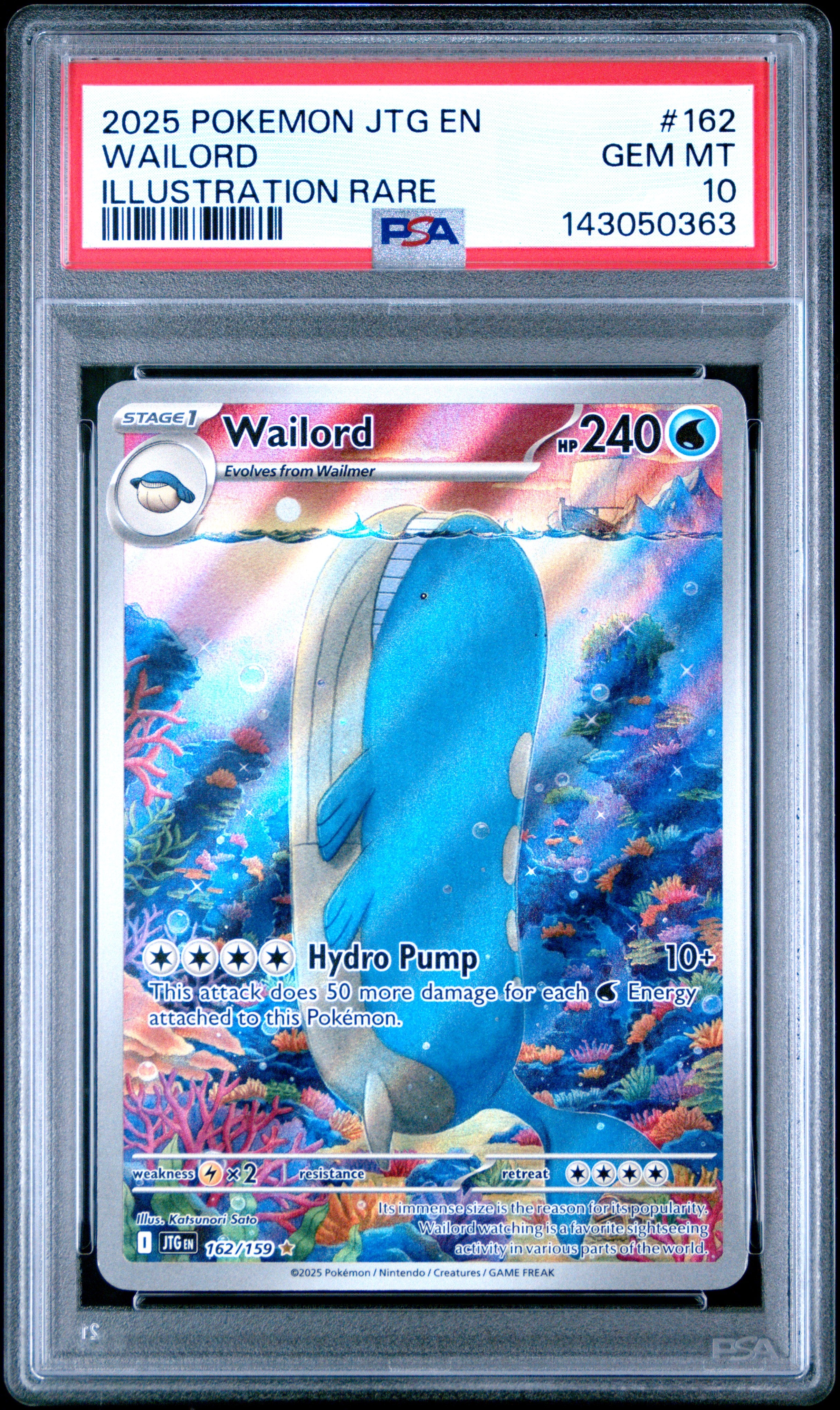 Wailord PSA 10 Front - Journey Together
