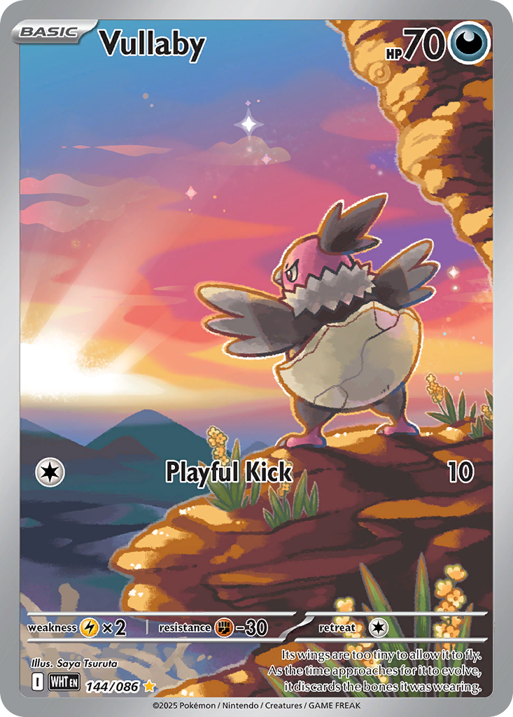 Vullaby 144/086 WHT - Illustration Rare - White Flare - Near Mint Pokemon Card