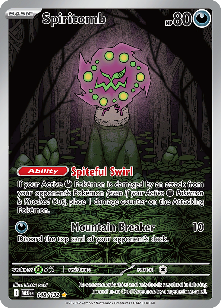 Spiritomb 148/132 - Illustration Rare - Mega Evolution Base - Near Mint Pokemon Card