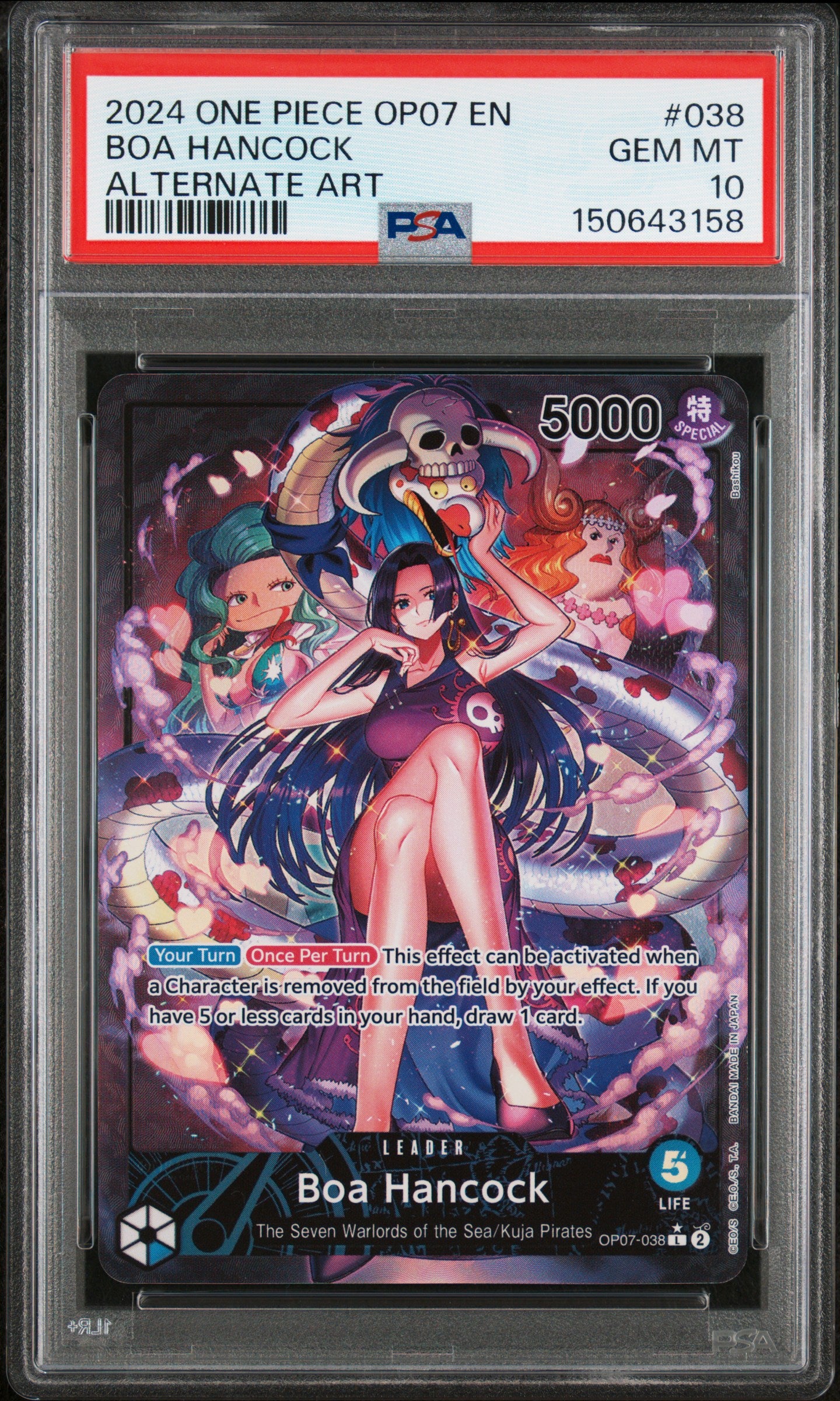 Boa Hancock PSA 10 - 500 Years in the Future - Cert 150643158 Front