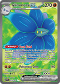 Gimmora EX Pokémon trading card with blue flower-like design on a green background