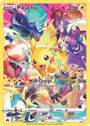 Pikachu 160/159 - Secret Rare - Crown Zenith - Near Mint Pokemon Card