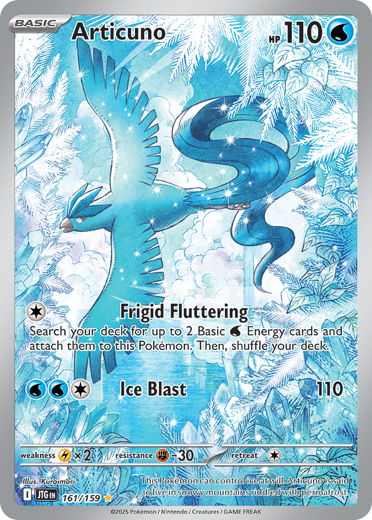 Articuno 161/159 - Illustration Rare - Journey Together - Near Mint Pokemon Card
