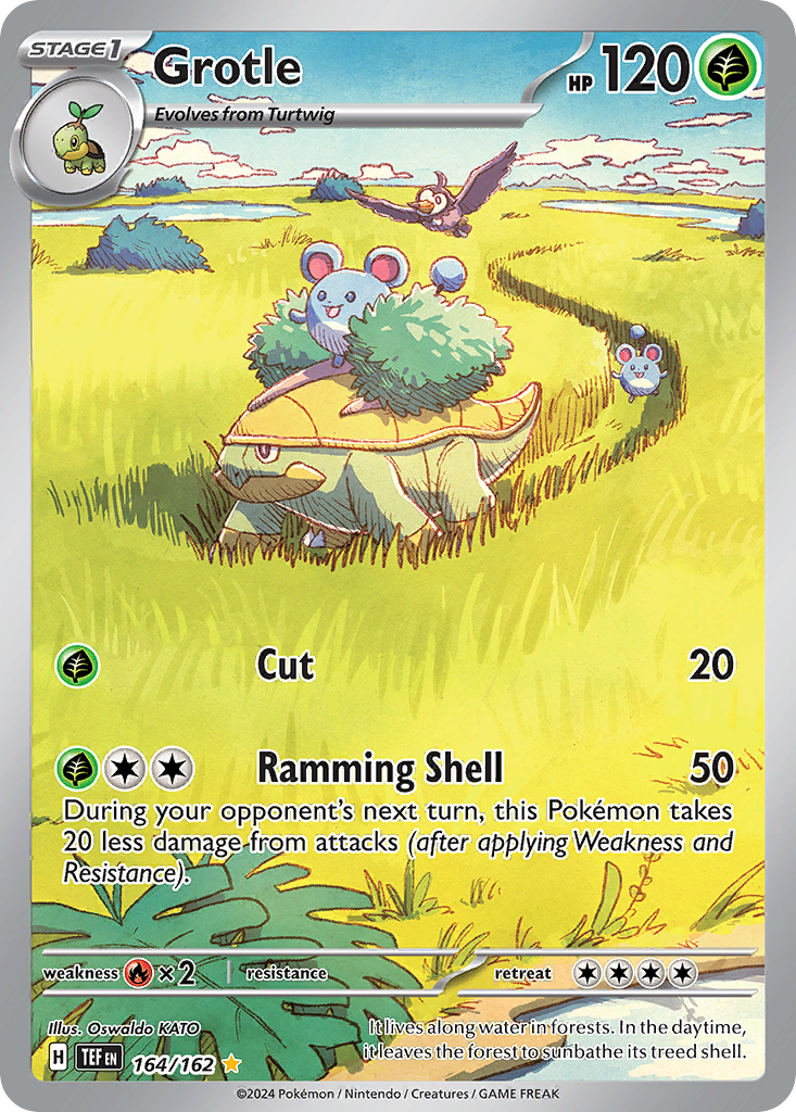 Grotle 164/162 - Illustration Rare - Temporal Forces - Near Mint Pokemon Card