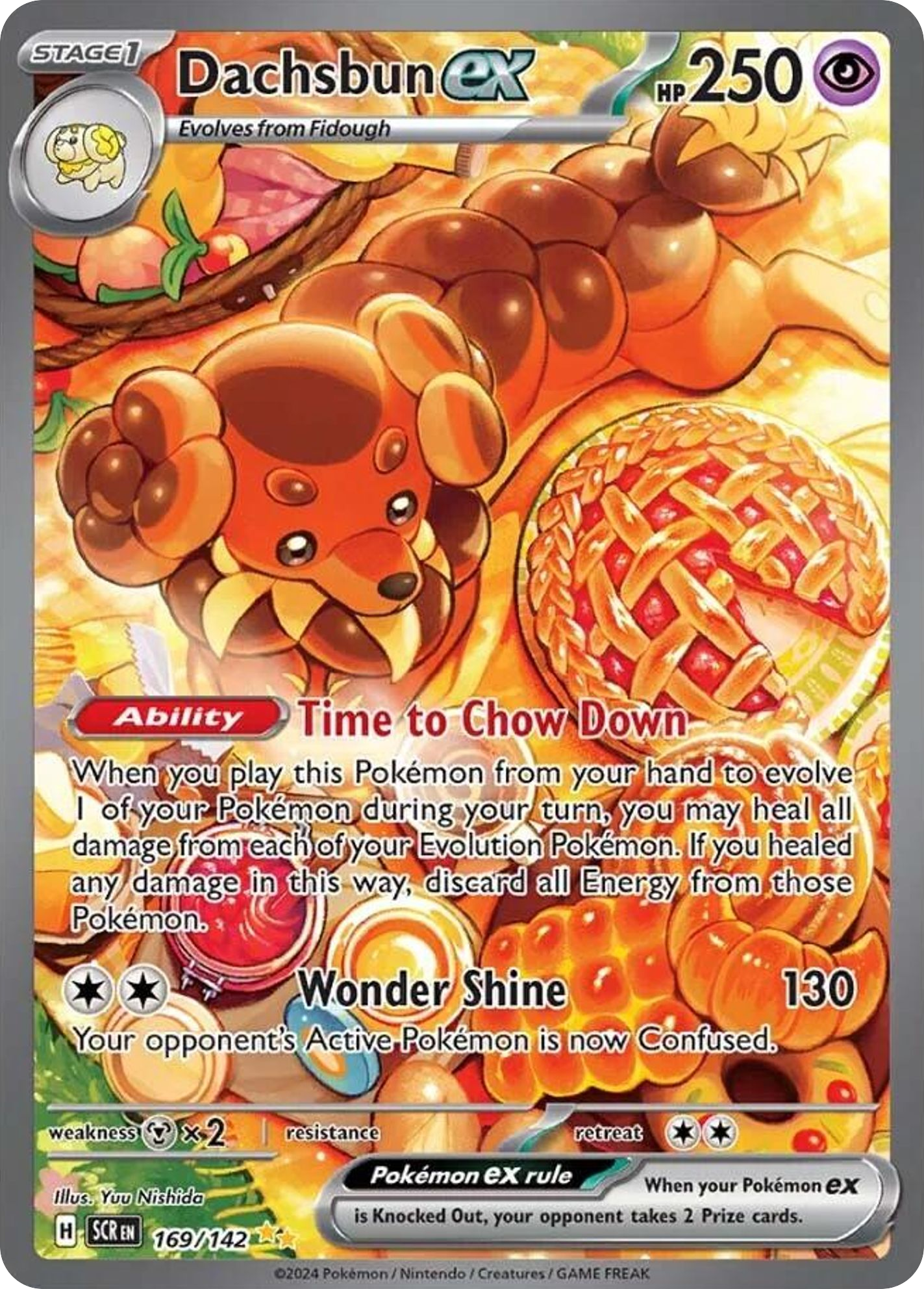 Dachsbun ex 169/142 - Special Illustration Rare - Stellar Crown - Near Mint Pokemon Card