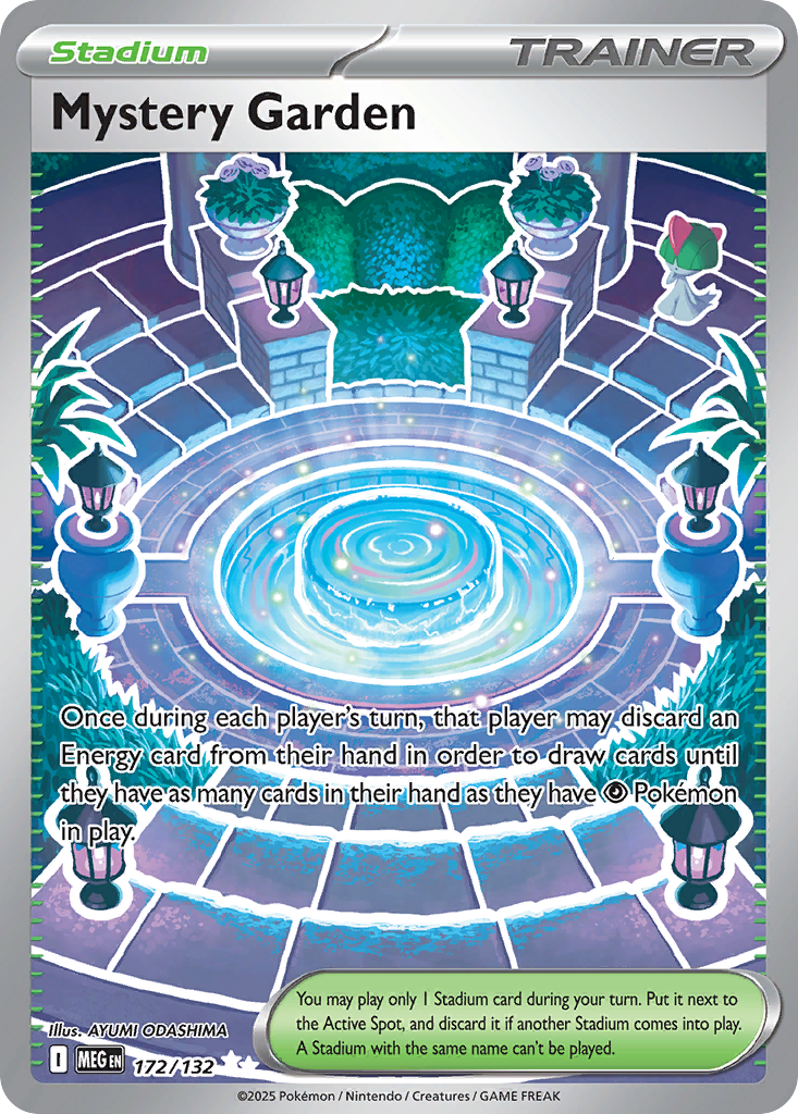 Mystery Garden 172/132 - Full Art - Mega Evolution Base - Near Mint Pokemon Card