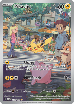 Pikachu 173/165 - Illustration Rare - S&V 151 - Near Mint Pokemon Card