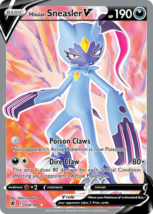 Hisuian Sneasler V 174/189 - Full Art - Astral Radiance - Near Mint Pokemon Card