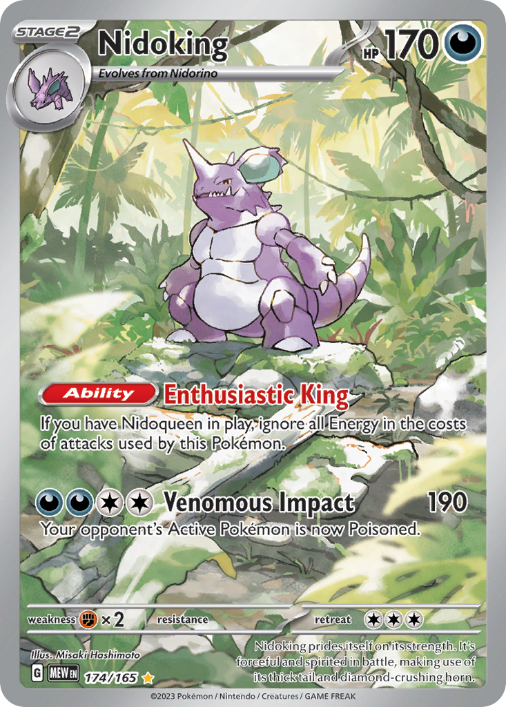 Nidoking 174/165 - Illustration Rare - S&V 151 - Near Mint Pokemon Card