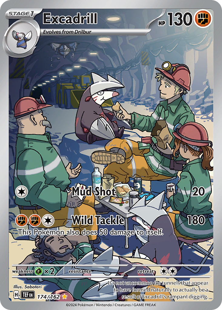 Excadrill 174/162 - Illustration Rare - Temporal Forces - Near Mint Pokemon Card