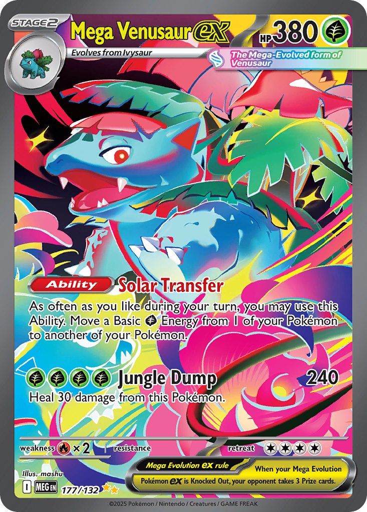 Mega Venusaur ex 177/132 - Special Illustration Rare - Mega Evolution Base - Near Mint Pokemon Card