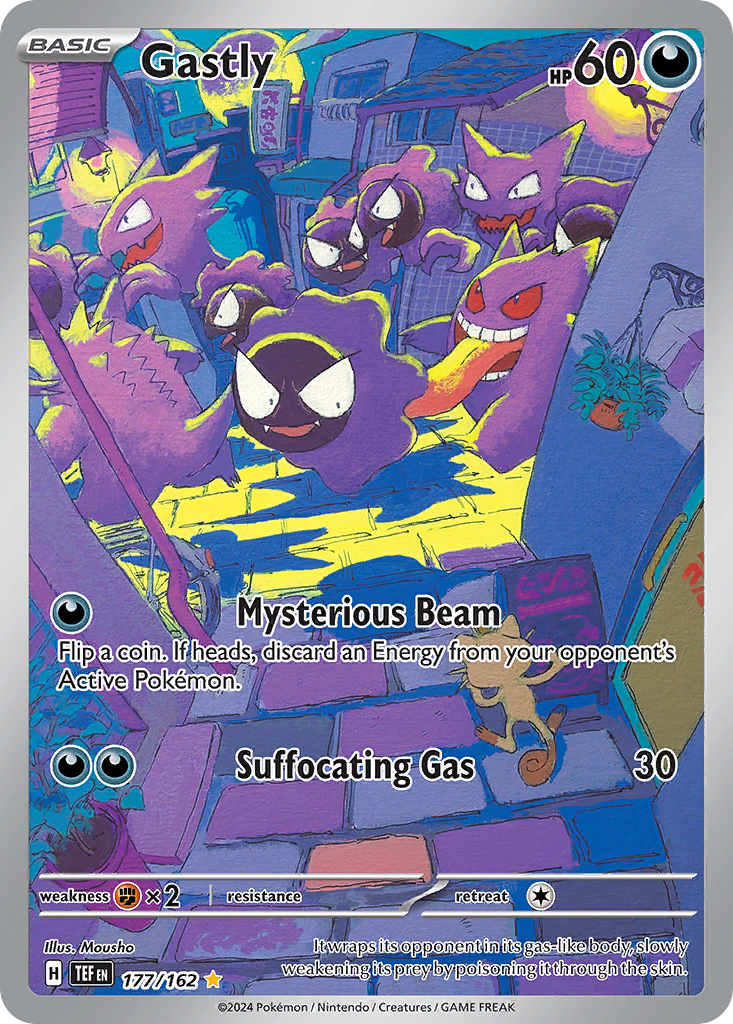 Gastly 177/162 - Illustration Rare - Temporal Forces - Near Mint Pokemon Card