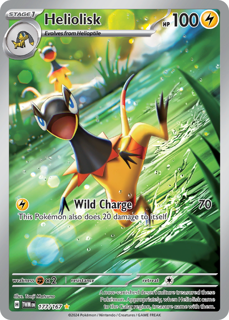 Heliolisk 177/167 - Illustration Rare - Twilight Masquerade - Near Mint Pokemon Card