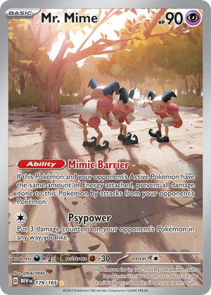 Mr. Mime 179/165 - Illustration Rare - S&V 151 - Near Mint Pokemon Card
