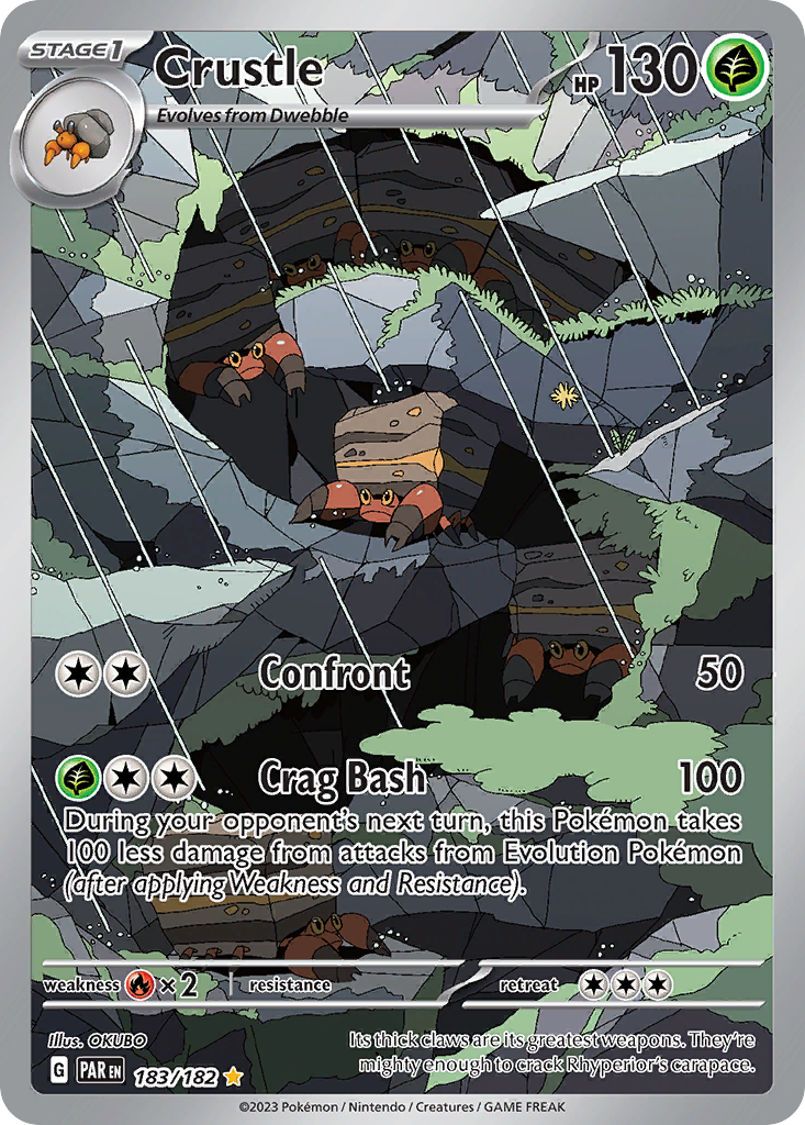 Crustle 183/182 - Illustration Rare - Paradox Rift - Near Mint Pokemon Card