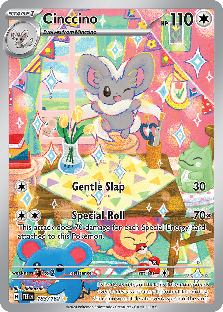 Cinccino 183/162 - Illustration Rare - Temporal Forces - Near Mint Pokemon Card