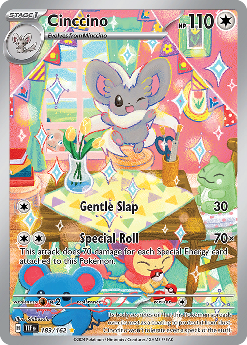Cinccino 183/162 - Illustration Rare - Temporal Forces - Near Mint Pokemon Card
