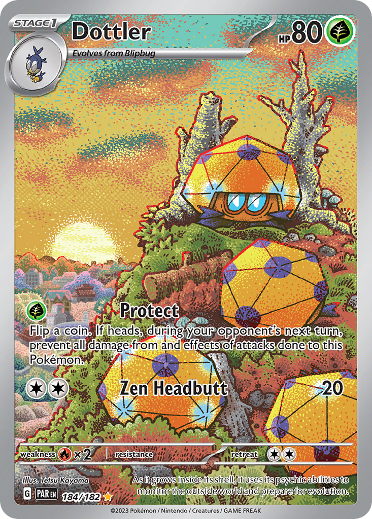Dottler 184/182 - Illustration Rare - Paradox Rift - Near Mint Pokemon Card