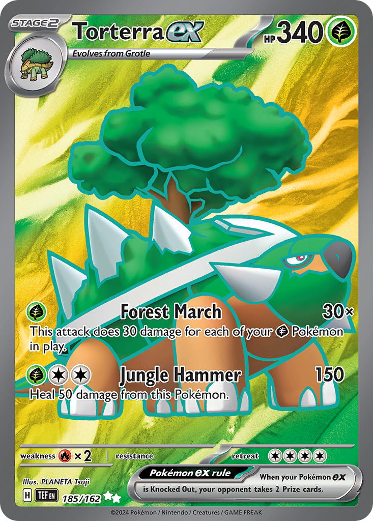 Torterra ex 185/162 - Full Art - Temporal Forces - Near Mint Pokemon Card