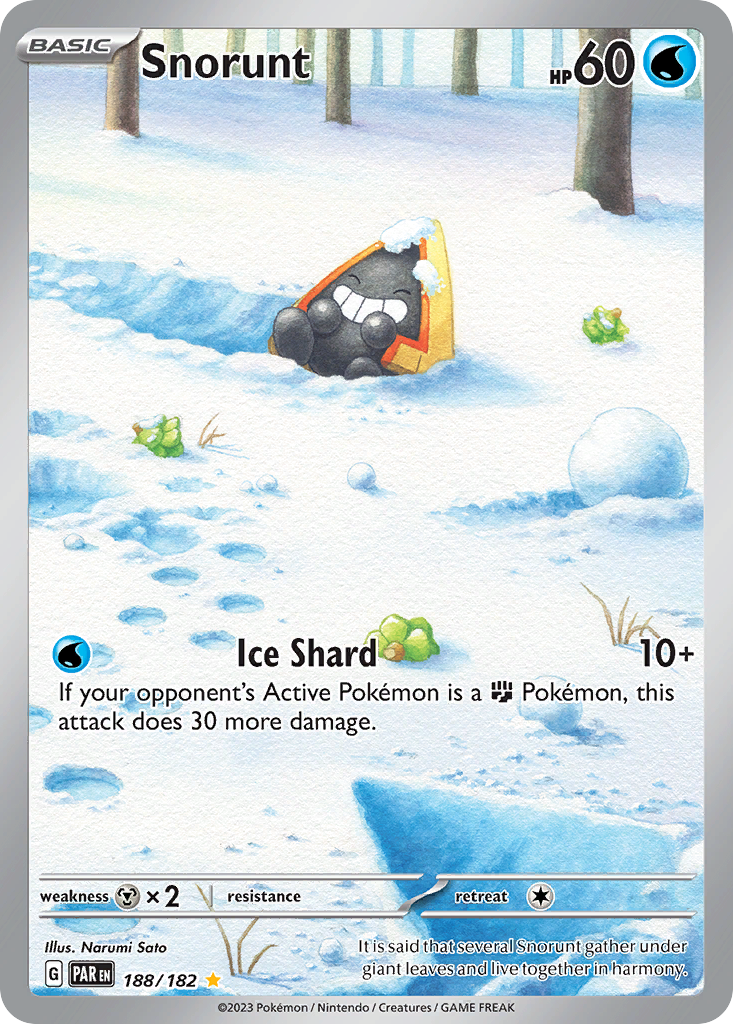 Snorunt 188/182 - Illustration Rare - Paradox Rift - Near Mint Pokemon Card