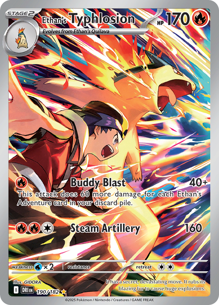 Ethan's Typhlosion 190/182 - Illustration Rare - Destined Rivals - Near Mint Pokemon Card